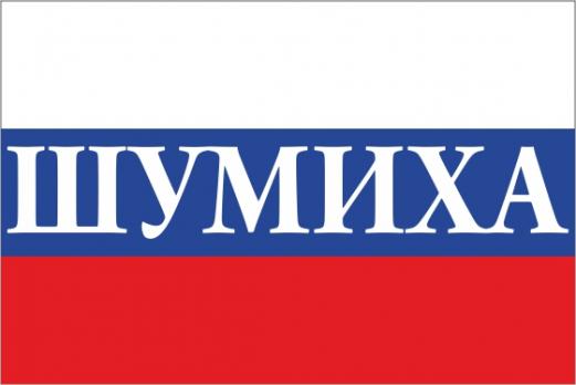 Флаг России с названием города Шумиха