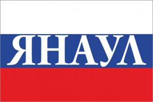Флаг России с названием города Янаул